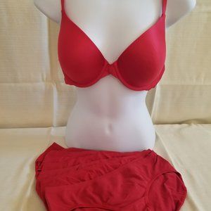 NEW Victoria Secret 38B Lined Shaping Full Coverage Bra In Red